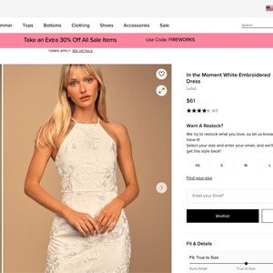 Lulu's In the Moment White Embroidered Dress